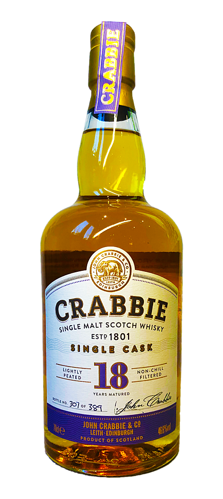 Виски шотландский односолодовый Крэбби 18 лет 0.7л 46,6%